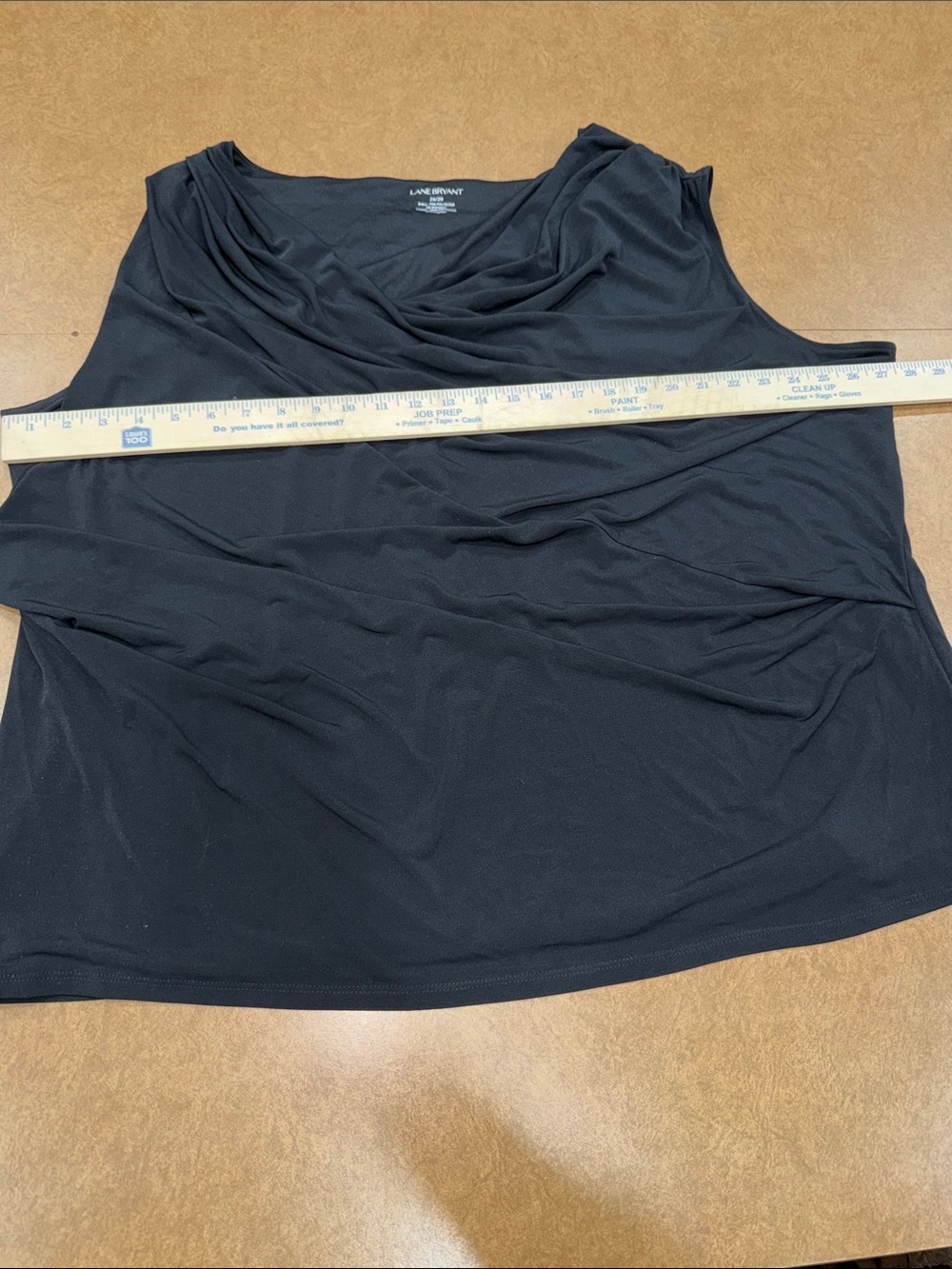 Lane Bryant Black Draped Top w/ Abstract Orange/ Black Skirt Set-See  ALL Photos - Picture 3 of 10